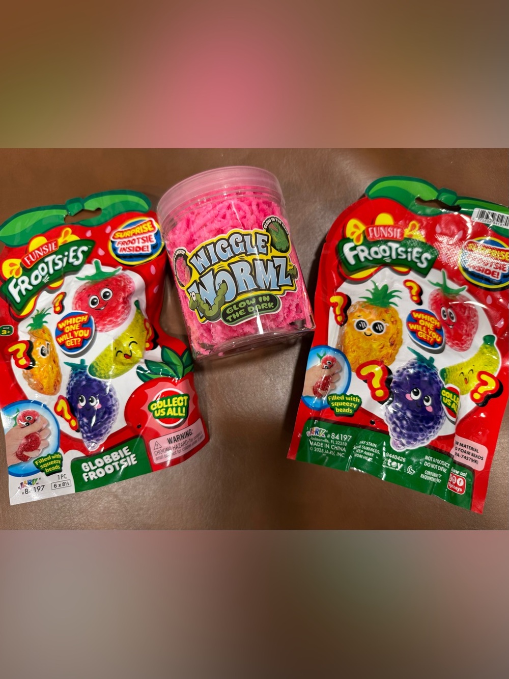 NWT Ja-RU (2) Frootsie Blind Bags and 1 unopened Wiggle Wormz